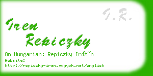 iren repiczky business card